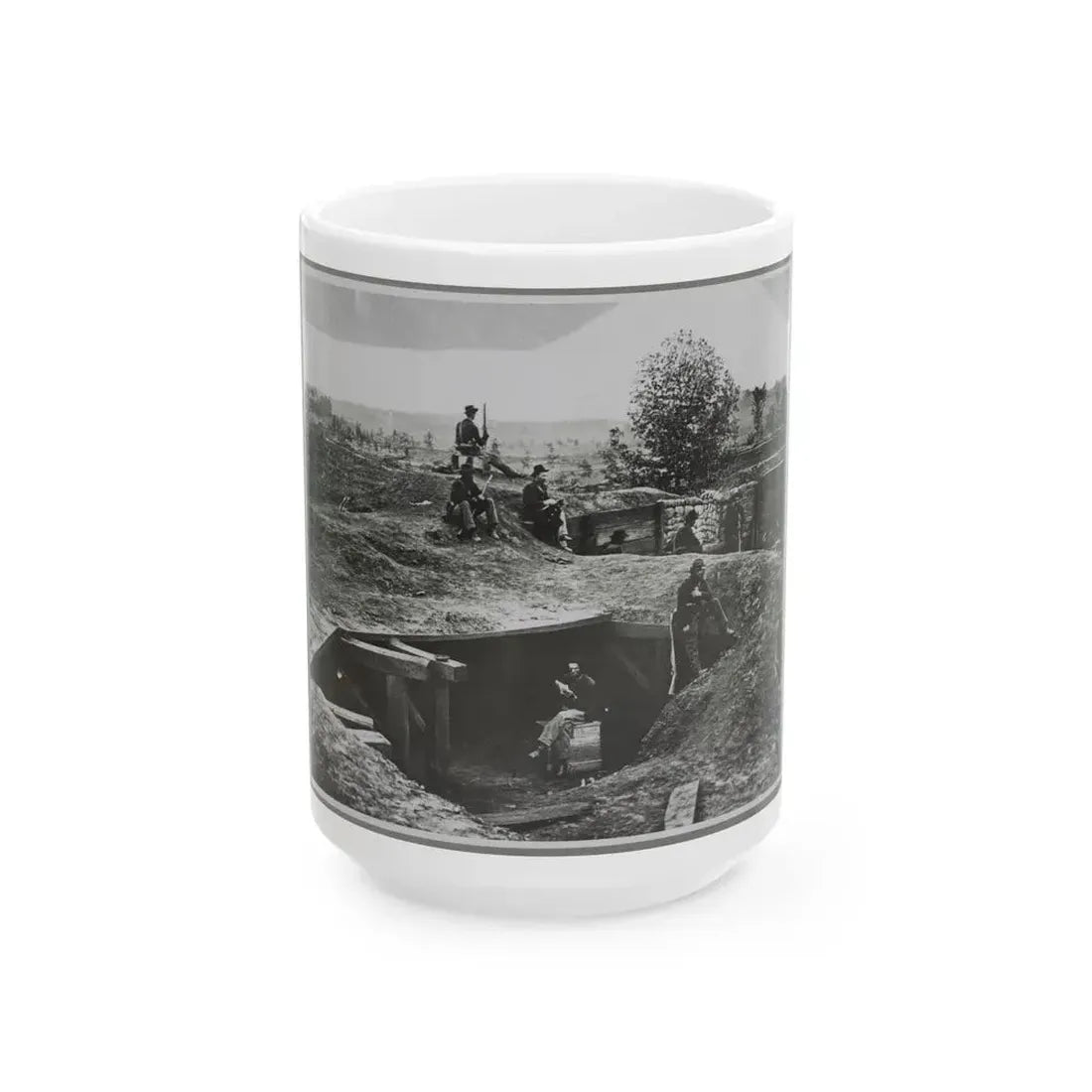 A Bomb-Proof In Front Of Atlanta, Ga. (U.S. Civil War) White Coffee Mug 15oz - Go Mug Yourself