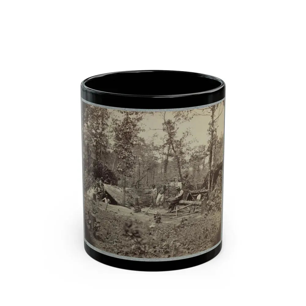 A Bombproof Shelter For The Soldiers During The Seige Of Petersburg, August 10, 1864 (U.S. Civil War) Black Coffee Mug 11oz - Go Mug Yourself