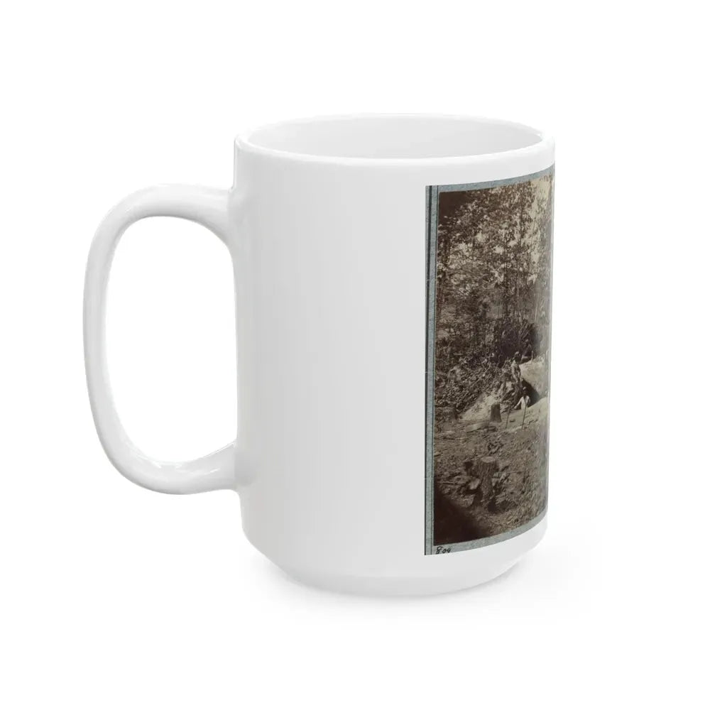 A Bombproof Shelter For The Soldiers During The Seige Of Petersburg, August 10, 1864 (U.S. Civil War) White Coffee Mug - Go Mug Yourself