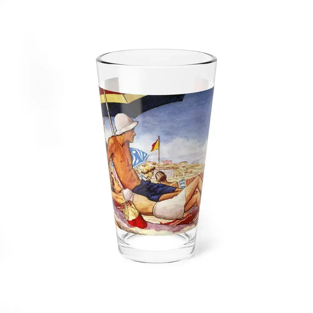 A Bondi Beach Encounter, 1948 (Magazine Illustration) Pint Glass 16oz 16oz - Go Mug Yourself