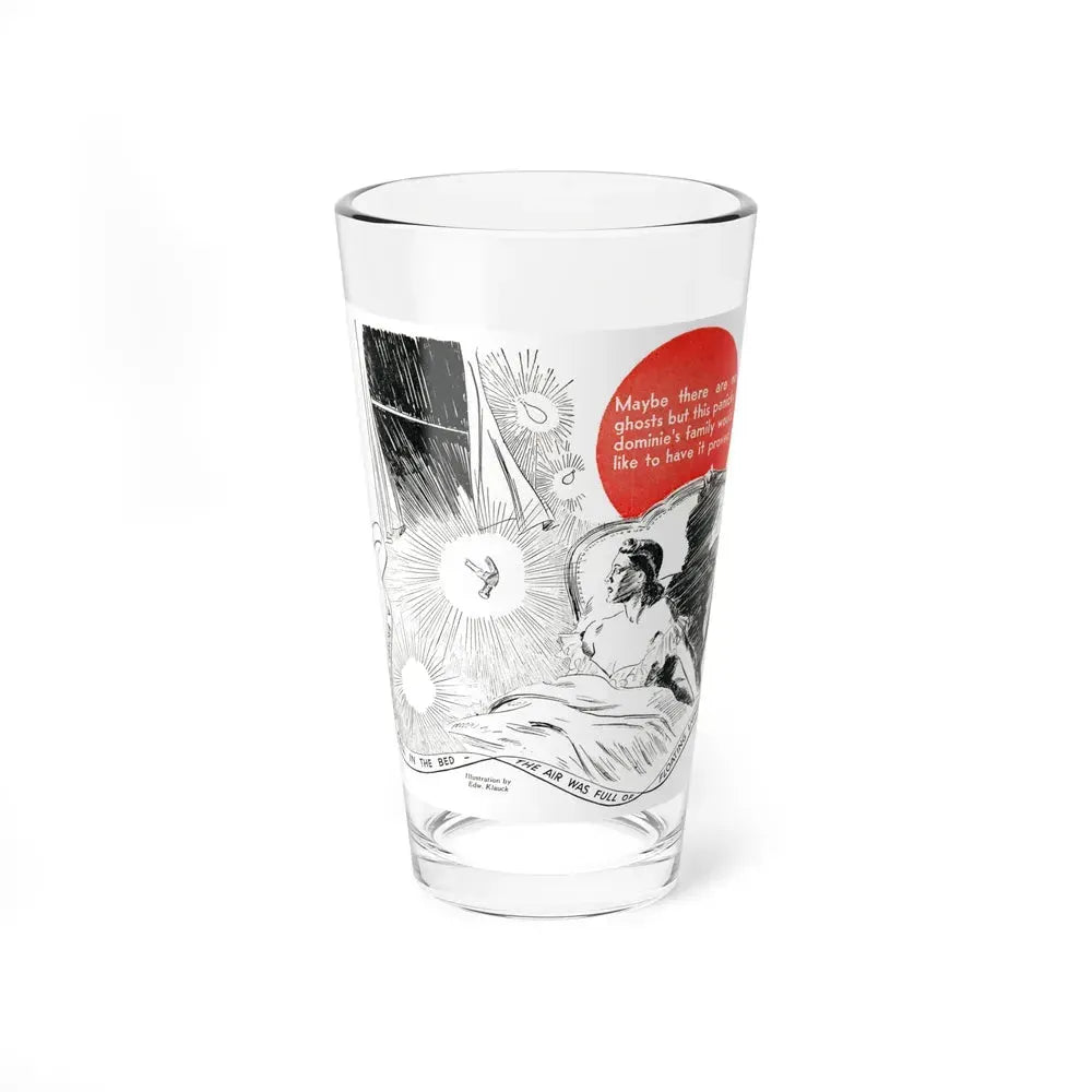 A Broken Hammer Fell In The Bed, Sensation magazine, January 1940 (Magazine Illustration) Pint Glass 16oz 16oz - Go Mug Yourself