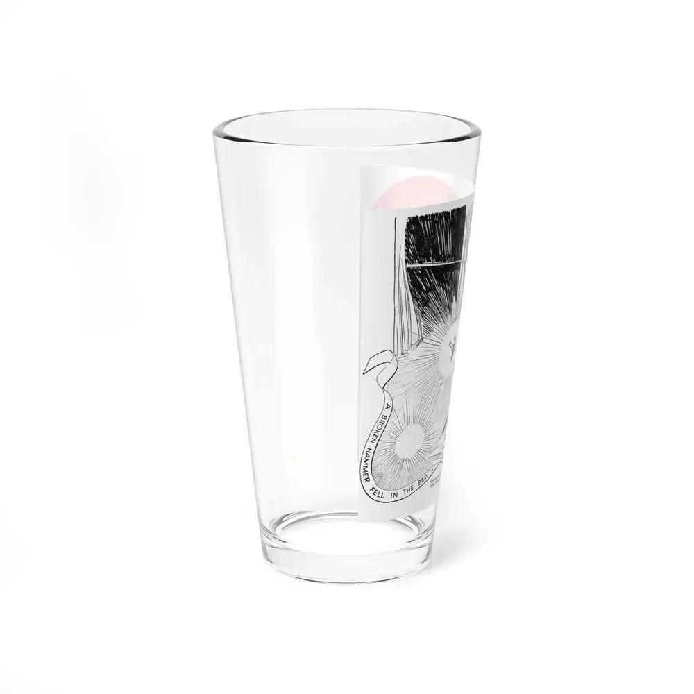 A Broken Hammer Fell In The Bed, Sensation magazine, January 1940 (Magazine Illustration) Pint Glass 16oz - Go Mug Yourself