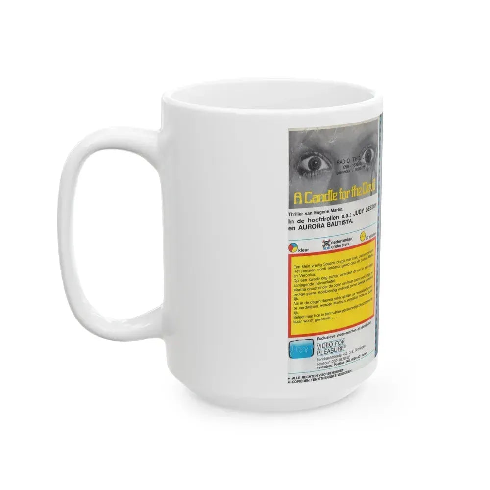 A CANDLE FOR THE DEVIL (VHS COVER) - White Coffee Mug - Go Mug Yourself