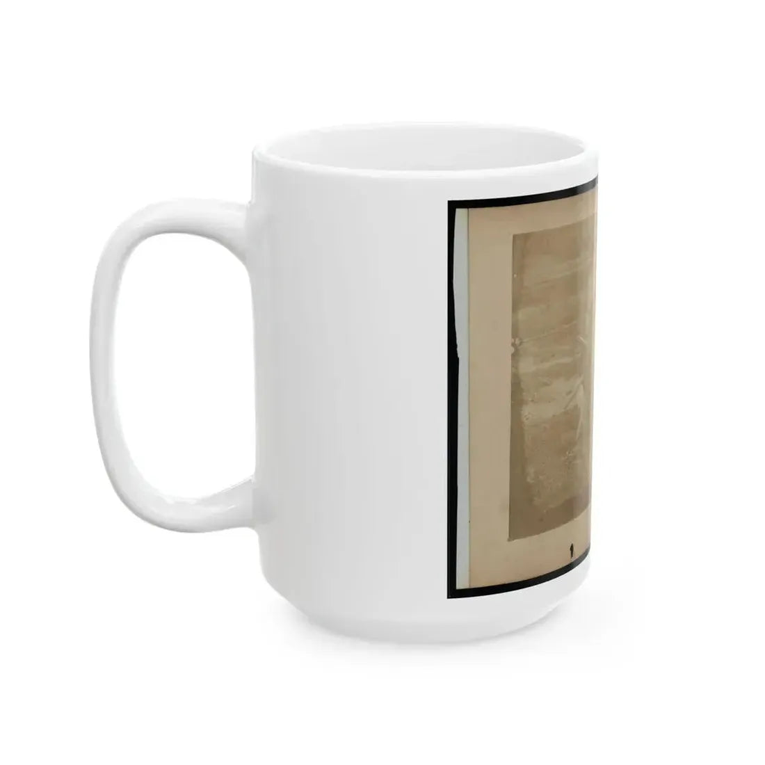 A Child Leaning Against A Barrel With Wooden Spikes (U.S. Civil War) White Coffee Mug - Go Mug Yourself