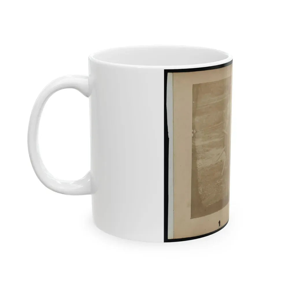 A Child Leaning Against A Barrel With Wooden Spikes (U.S. Civil War) White Coffee Mug - Go Mug Yourself