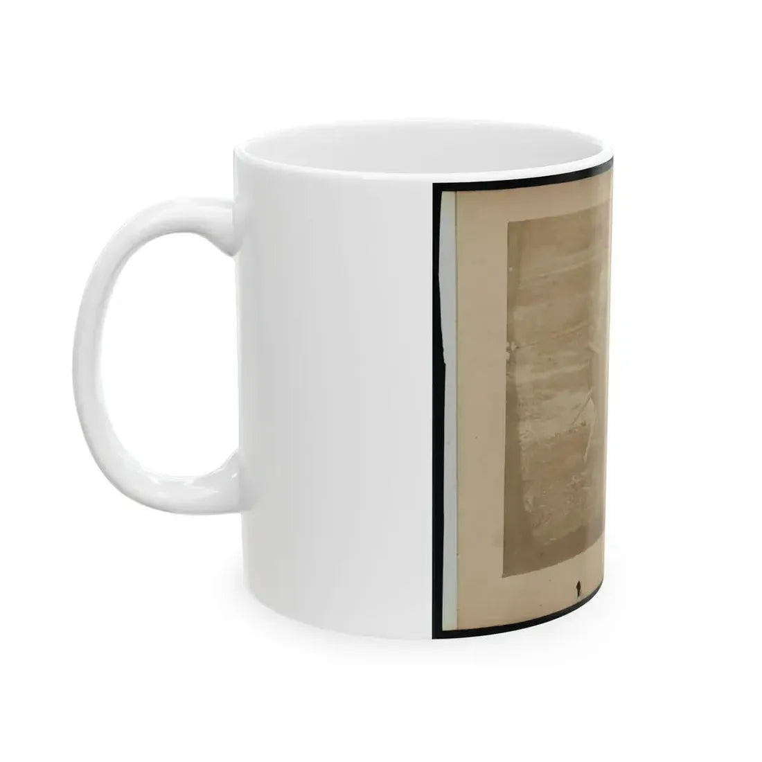 A Child Leaning Against A Barrel With Wooden Spikes (U.S. Civil War) White Coffee Mug - Go Mug Yourself
