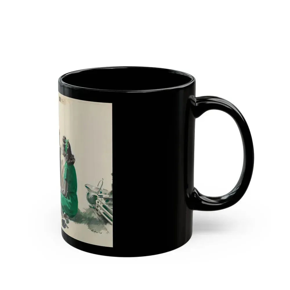 A Conversation, magazine story illustration, circa late 1930s - Black Coffee Mug - Go Mug Yourself
