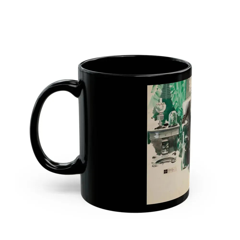A Conversation, magazine story illustration, circa late 1930s - Black Coffee Mug - Go Mug Yourself