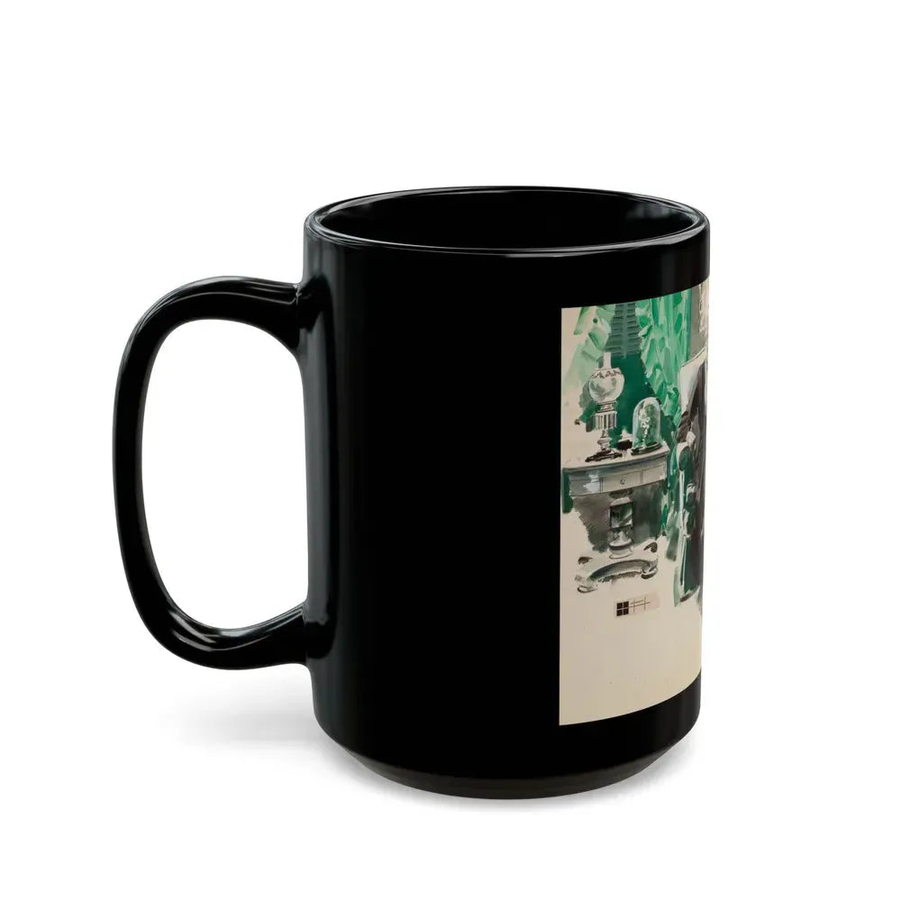 A Conversation, magazine story illustration, circa late 1930s - Black Coffee Mug - Go Mug Yourself