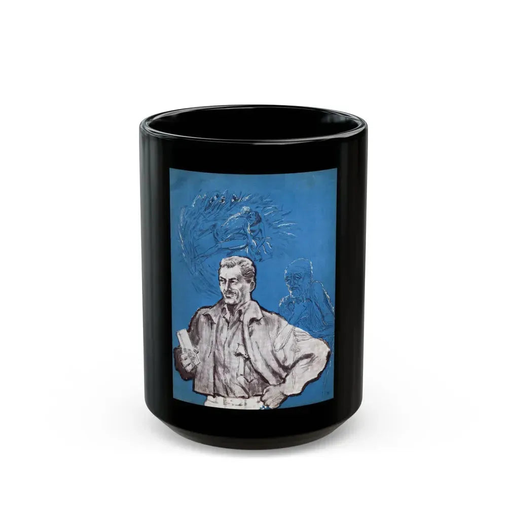 A Dark People Thing, Bluebook for Men, February 1961 - Black Coffee Mug 15oz - Go Mug Yourself