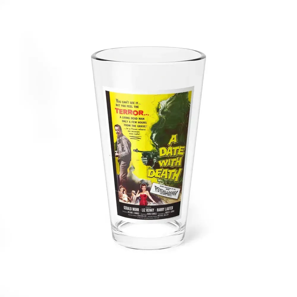 A DATE WITH DEATH 1959 Movie Poster - Pint Glass 16oz 16oz - Go Mug Yourself