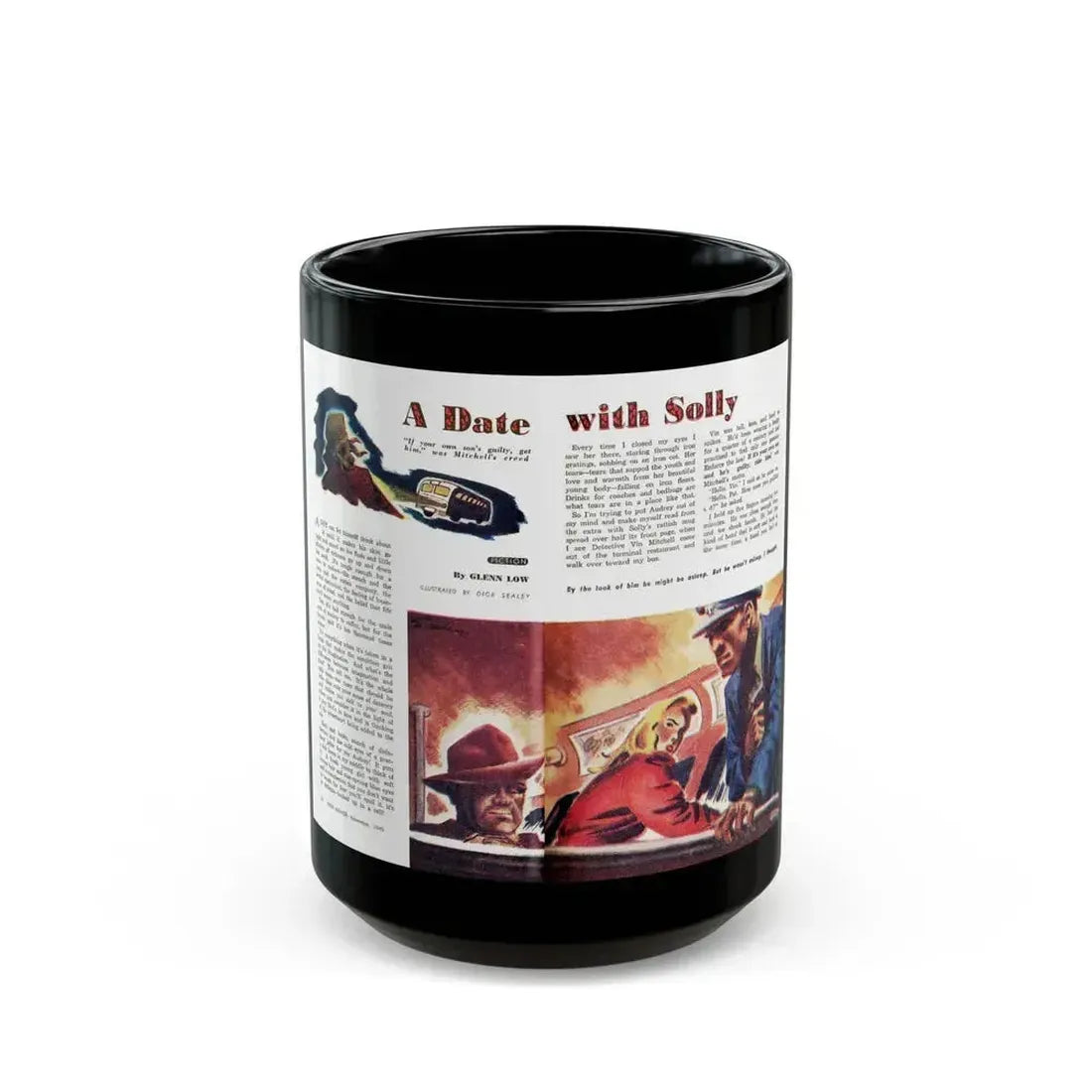A Date with Solly, Man Junior, November 1949 - Black Coffee Mug 15oz - Go Mug Yourself