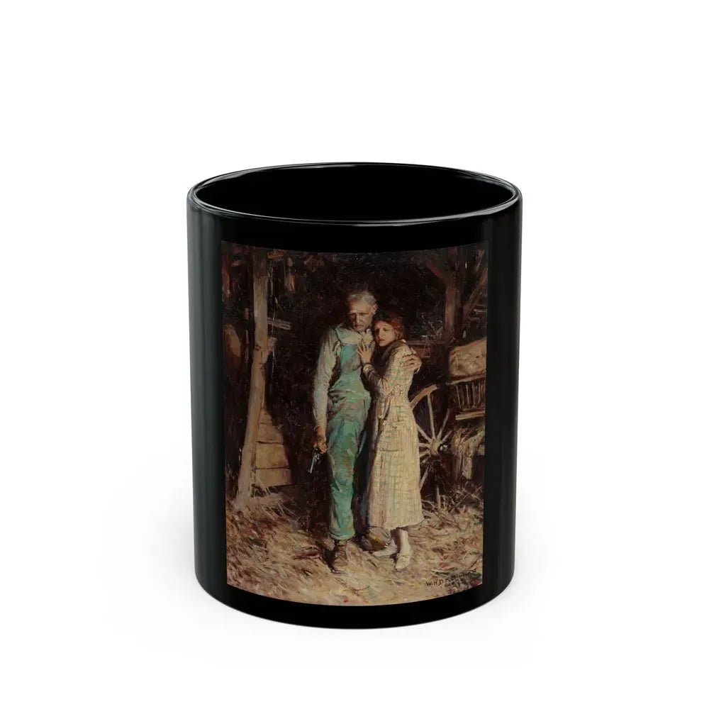 A Daughter's Rescue, The Saturday Evening Post story illustration, July 12, 1919 - Black Coffee Mug 11oz - Go Mug Yourself
