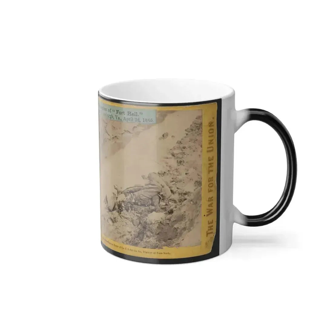 A Dead Rebel Soldier, as He Lay in the Trenches of Fort Hell 001 (U.S. Civil War) Color Changing Coffee Mug 11oz - Go Mug Yourself