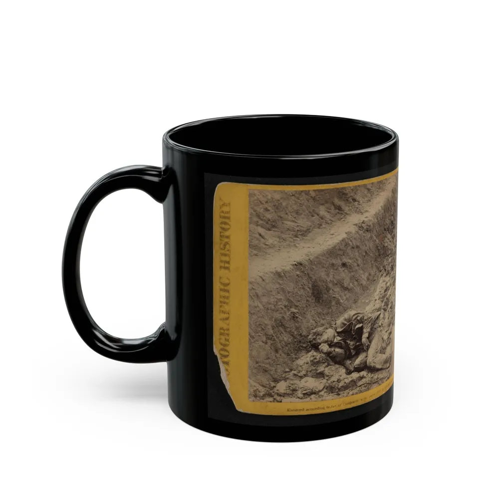 A Dead Rebel Soldier, As He Lay In The Trenches Of Fort Mahone, Called By The Soldiers, Fort Damnation ... (U.S. Civil War) Black Coffee Mug-Go Mug Yourself