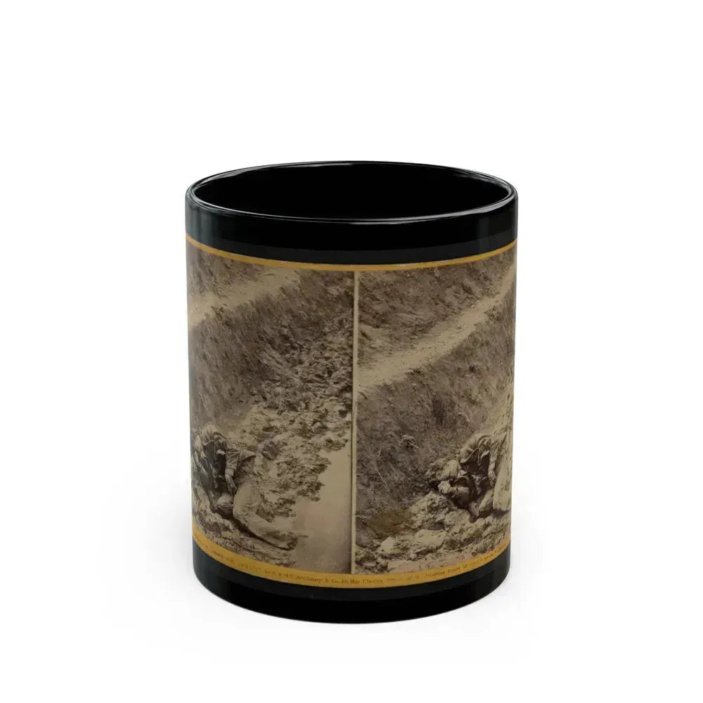A Dead Rebel Soldier, As He Lay In The Trenches Of Fort Mahone, Called By The Soldiers, Fort Damnation ... (U.S. Civil War) Black Coffee Mug 11oz - Go Mug Yourself