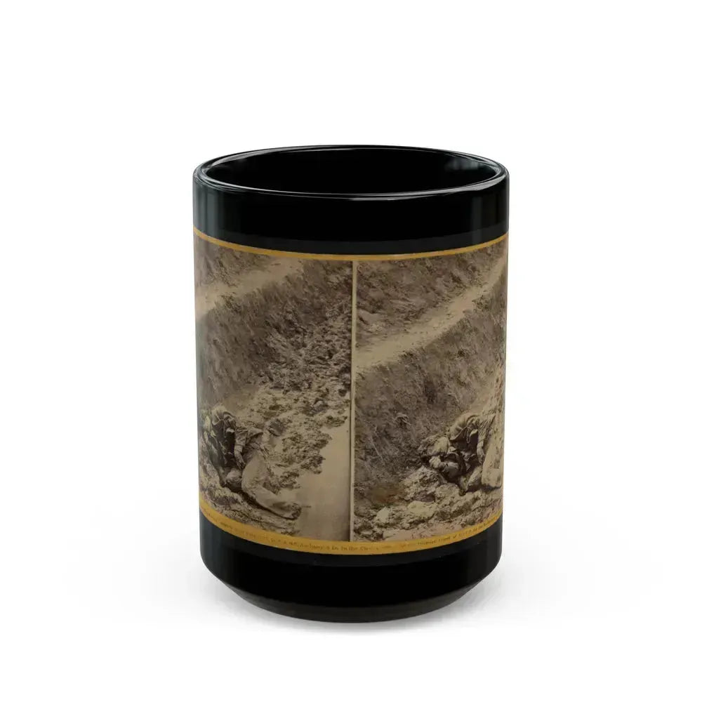 A Dead Rebel Soldier, As He Lay In The Trenches Of Fort Mahone, Called By The Soldiers, Fort Damnation ... (U.S. Civil War) Black Coffee Mug 15oz - Go Mug Yourself