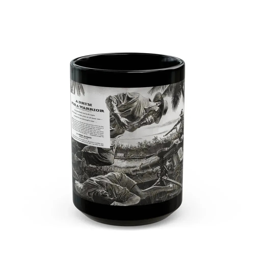A Drum For A Warrior, Adventure magazine, March1958 - Black Coffee Mug 15oz - Go Mug Yourself