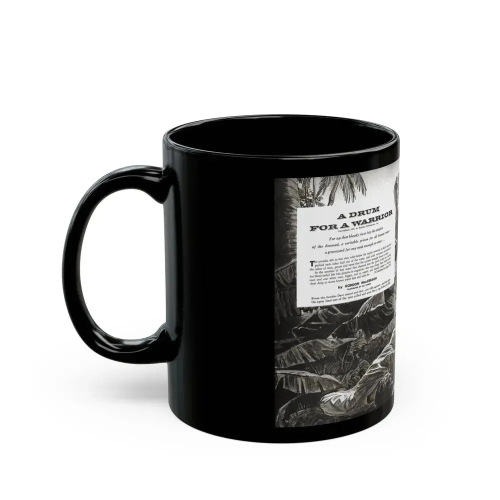 A Drum For A Warrior, Adventure magazine, March1958 - Black Coffee Mug - Go Mug Yourself