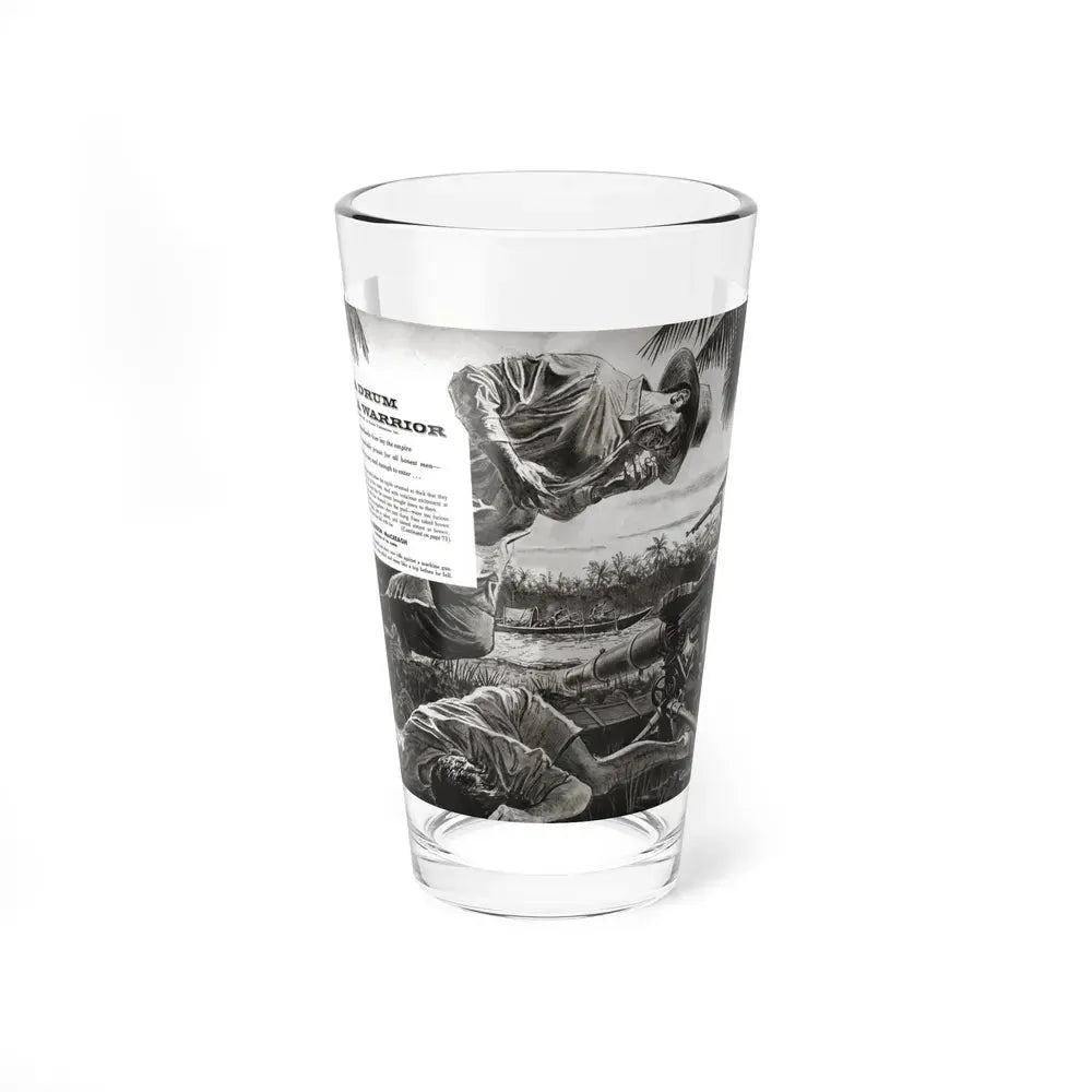 A Drum For A Warrior, Adventure magazine, March1958 (Magazine Illustration) Pint Glass 16oz 16oz - Go Mug Yourself