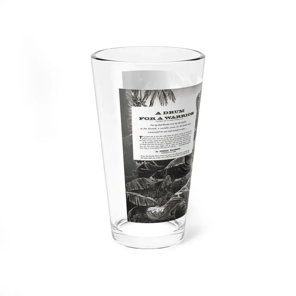 A Drum For A Warrior, Adventure magazine, March1958 (Magazine Illustration) Pint Glass 16oz - Go Mug Yourself