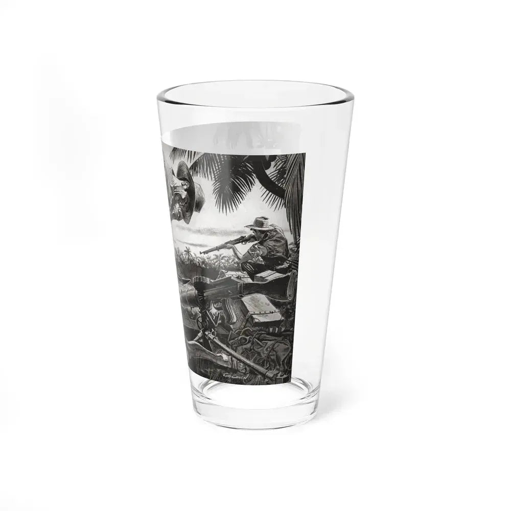 A Drum For A Warrior, Adventure magazine, March1958 (Magazine Illustration) Pint Glass 16oz - Go Mug Yourself