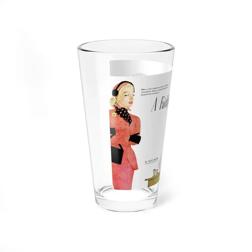 A Faithful Male, Redbook, January 1949 (Magazine Illustration) Pint Glass 16oz - Go Mug Yourself