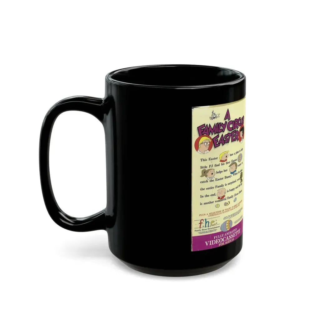 A FAMILY CIRCUS EASTER (VHS COVER) - Black Coffee Mug - Go Mug Yourself