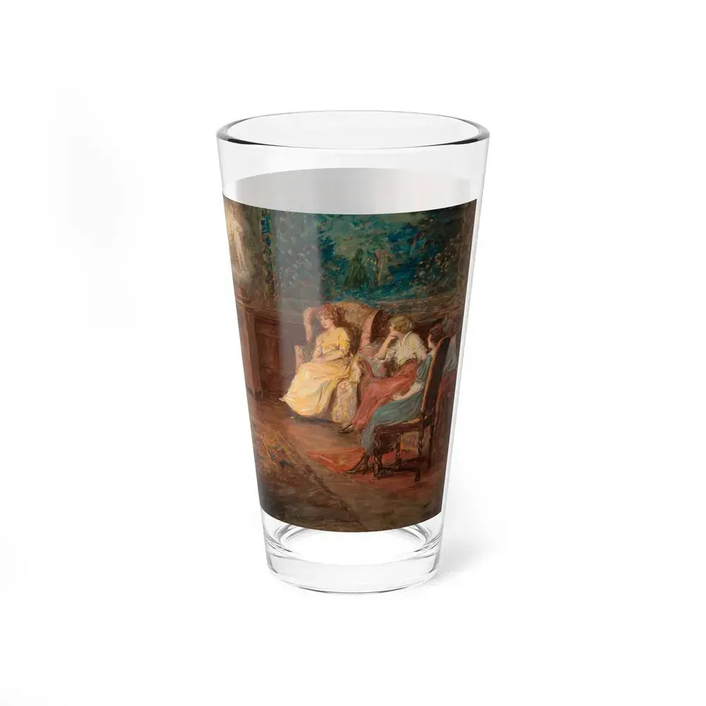 A Family Gathering, Cuneo Henneberry Company advertisement, circa 1910 (Magazine Illustration) Pint Glass 16oz - Go Mug Yourself