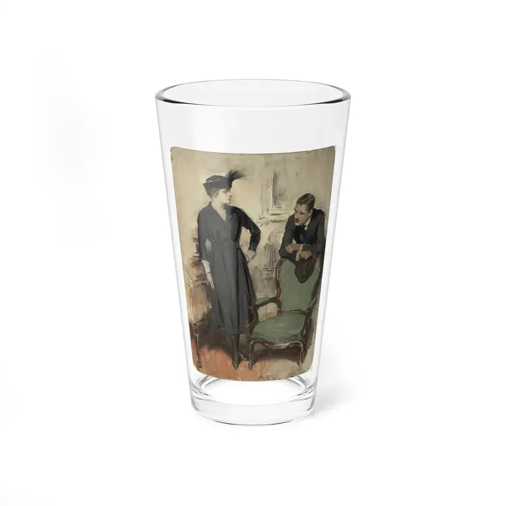 A Family in Distress, Hearst Magazine illustration (Magazine Illustration) Pint Glass 16oz 16oz - Go Mug Yourself