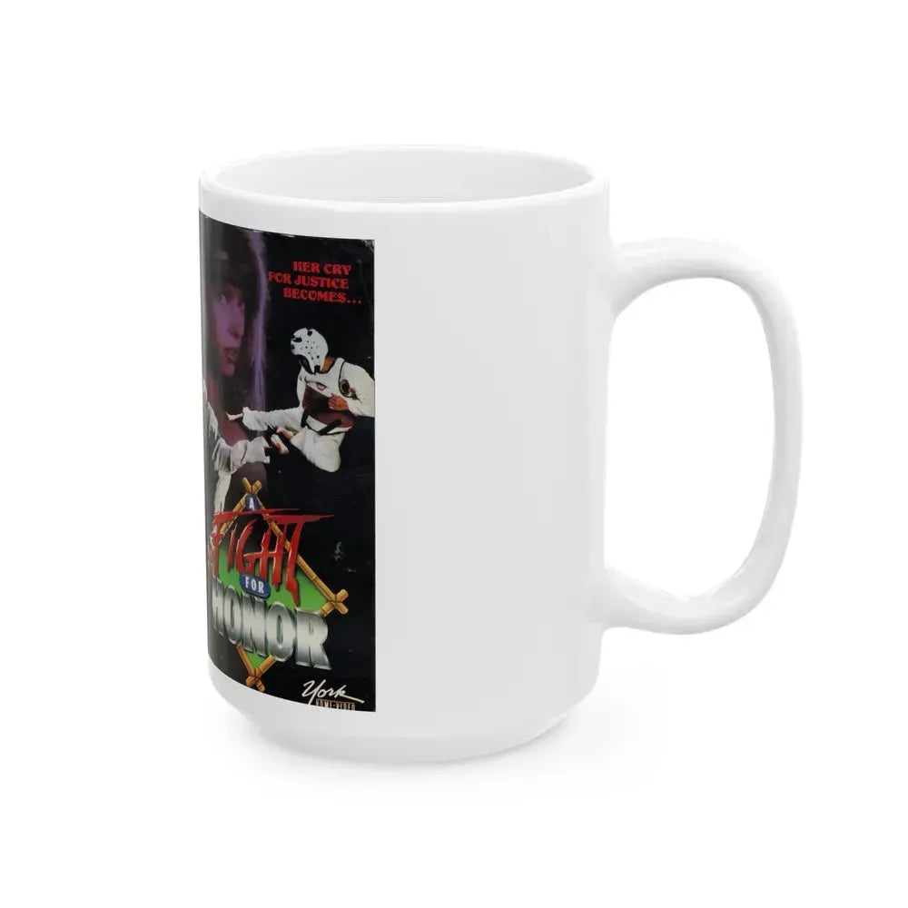 A FIGHT FOR HONOR (VHS COVER) - White Coffee Mug - Go Mug Yourself