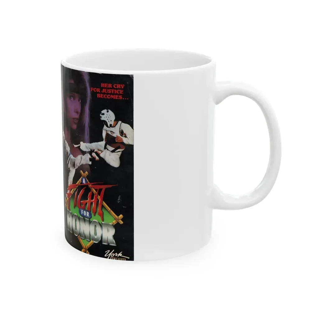 A FIGHT FOR HONOR (VHS COVER) - White Coffee Mug - Go Mug Yourself
