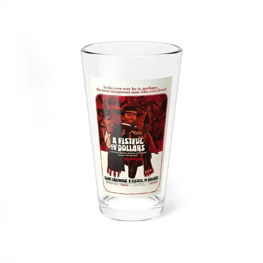A FISTFUL OF DOLLARS 1964 Movie Poster - Pint Glass 16oz 16oz - Go Mug Yourself