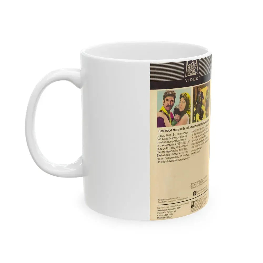 A FISTFUL OF DOLLARS (VHS COVER) - White Coffee Mug - Go Mug Yourself