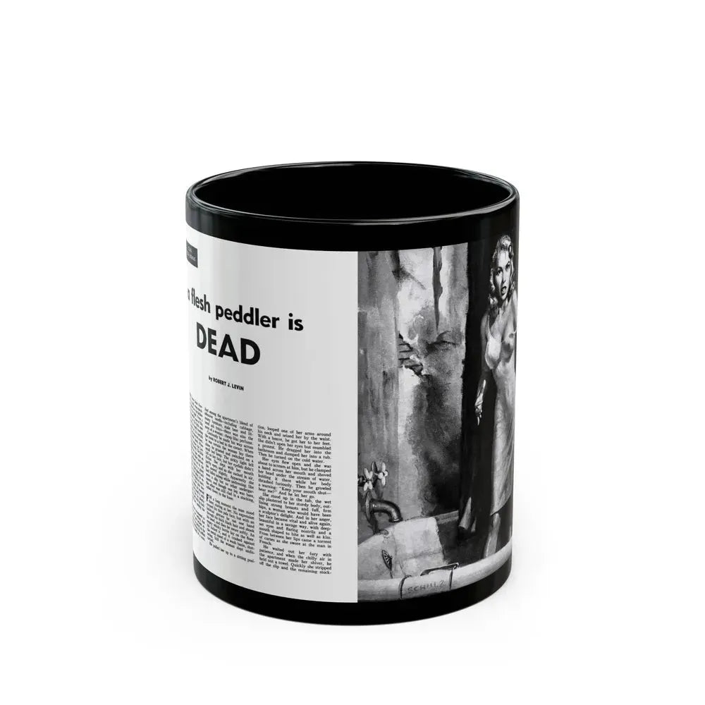 A Flesh Peddler is Dead, Stag magazine, February 1956 - Black Coffee Mug 11oz - Go Mug Yourself