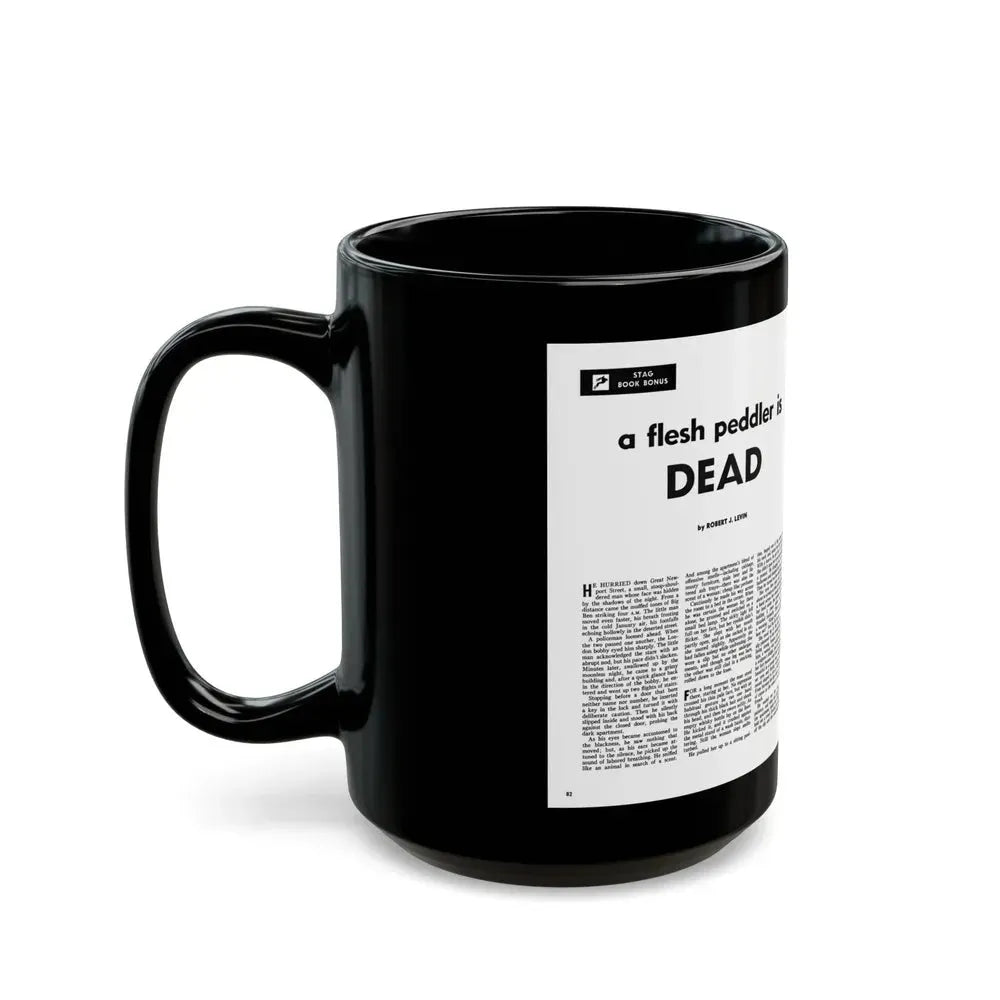 A Flesh Peddler is Dead, Stag magazine, February 1956 - Black Coffee Mug - Go Mug Yourself