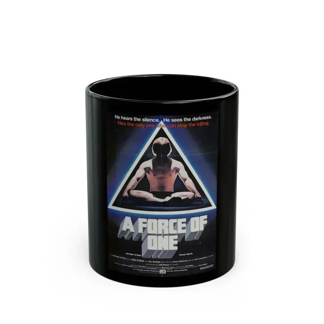 A FORCE OF ONE 1979 Movie Poster - Black Coffee Mug 11oz - Go Mug Yourself