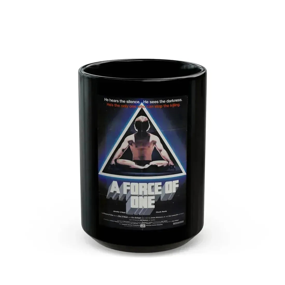 A FORCE OF ONE 1979 Movie Poster - Black Coffee Mug 15oz - Go Mug Yourself