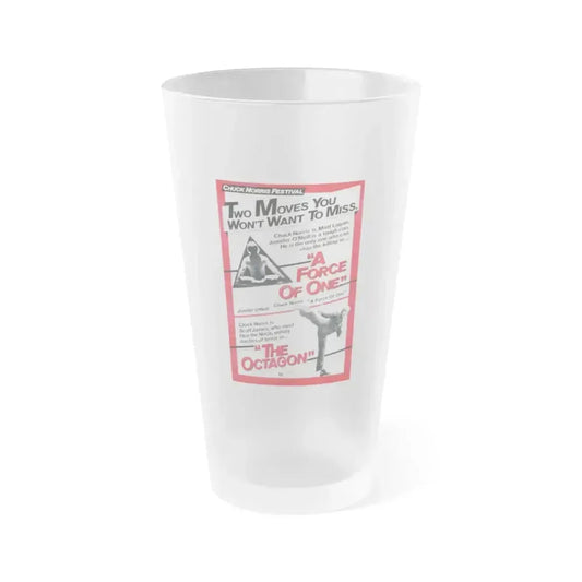 A FORCE OF ONE + THE OCTAGON 1979 Movie Poster - Frosted Pint Glass 16oz 16oz Frosted - Go Mug Yourself
