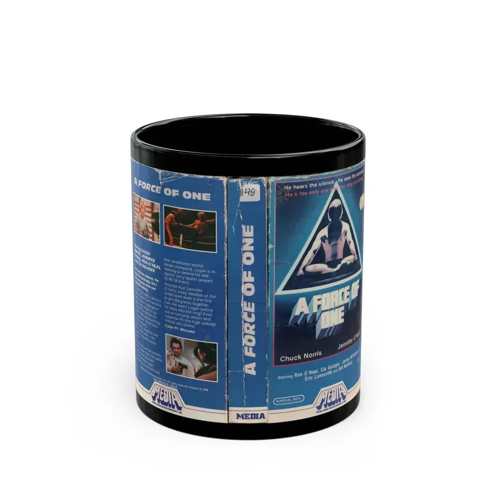 A FORCE OF ONE (VHS COVER) - Black Coffee Mug 11oz - Go Mug Yourself