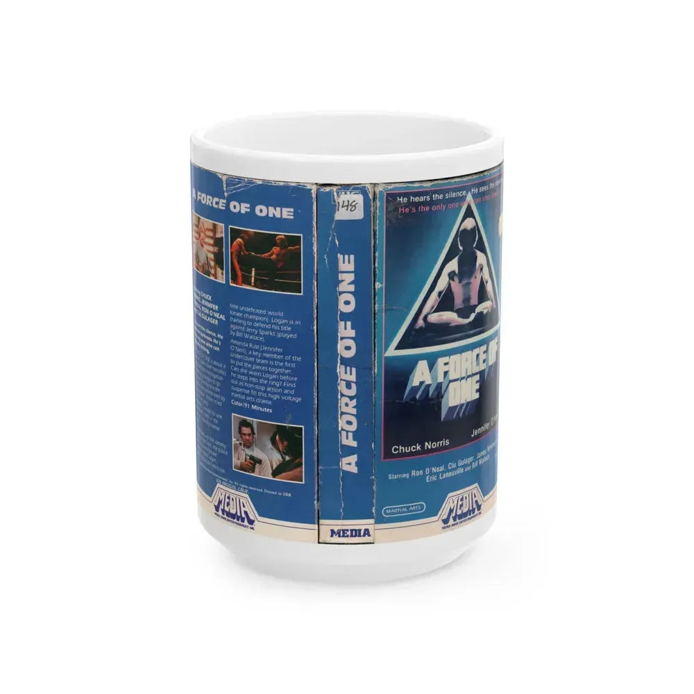 A FORCE OF ONE (VHS COVER) - White Coffee Mug 15oz - Go Mug Yourself