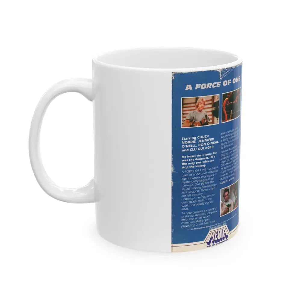 A FORCE OF ONE (VHS COVER) - White Coffee Mug - Go Mug Yourself