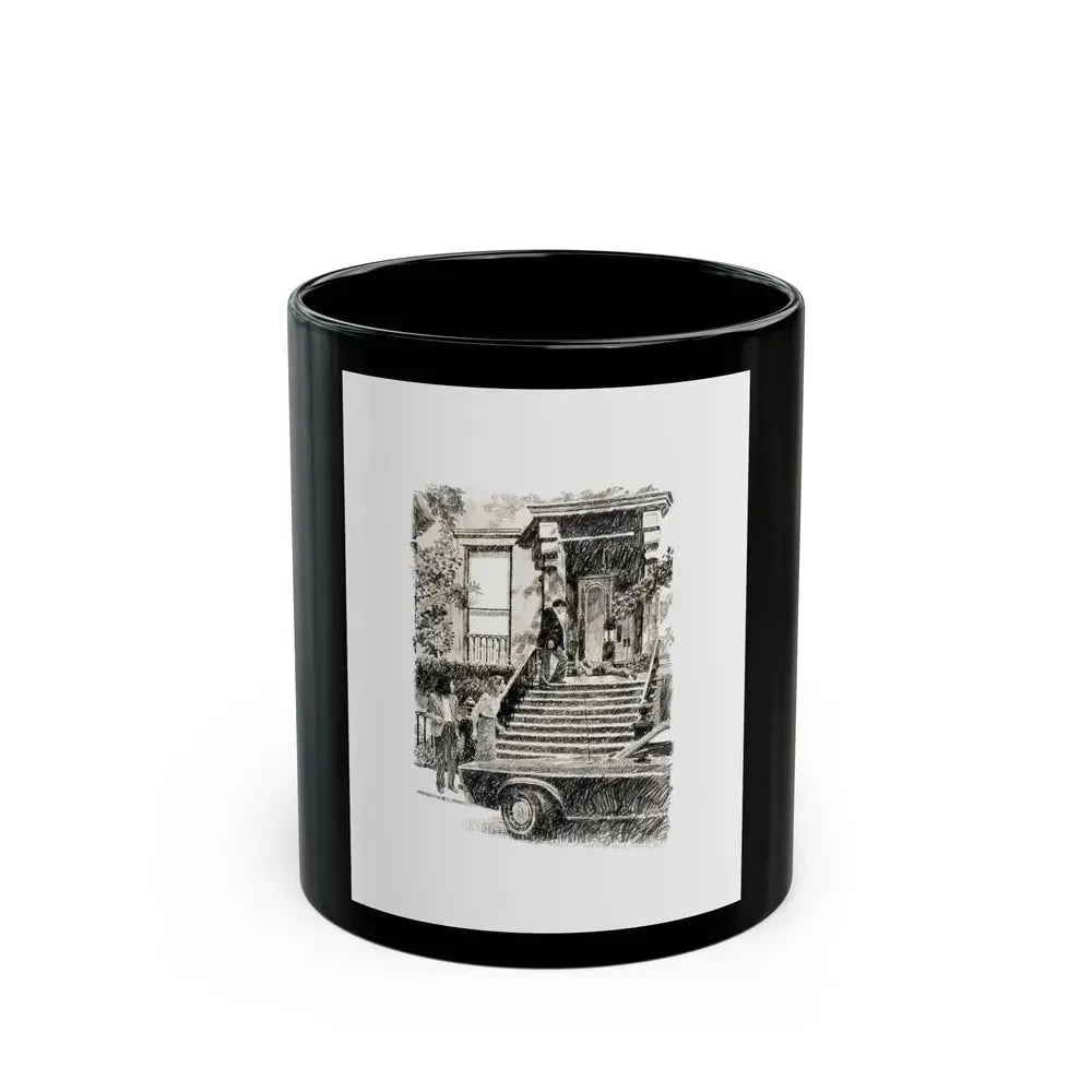 A Game Men Play Illustration - Black Coffee Mug 11oz - Go Mug Yourself