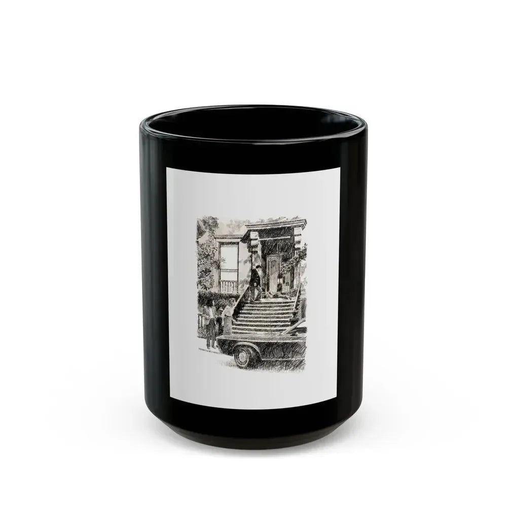 A Game Men Play Illustration - Black Coffee Mug 15oz - Go Mug Yourself