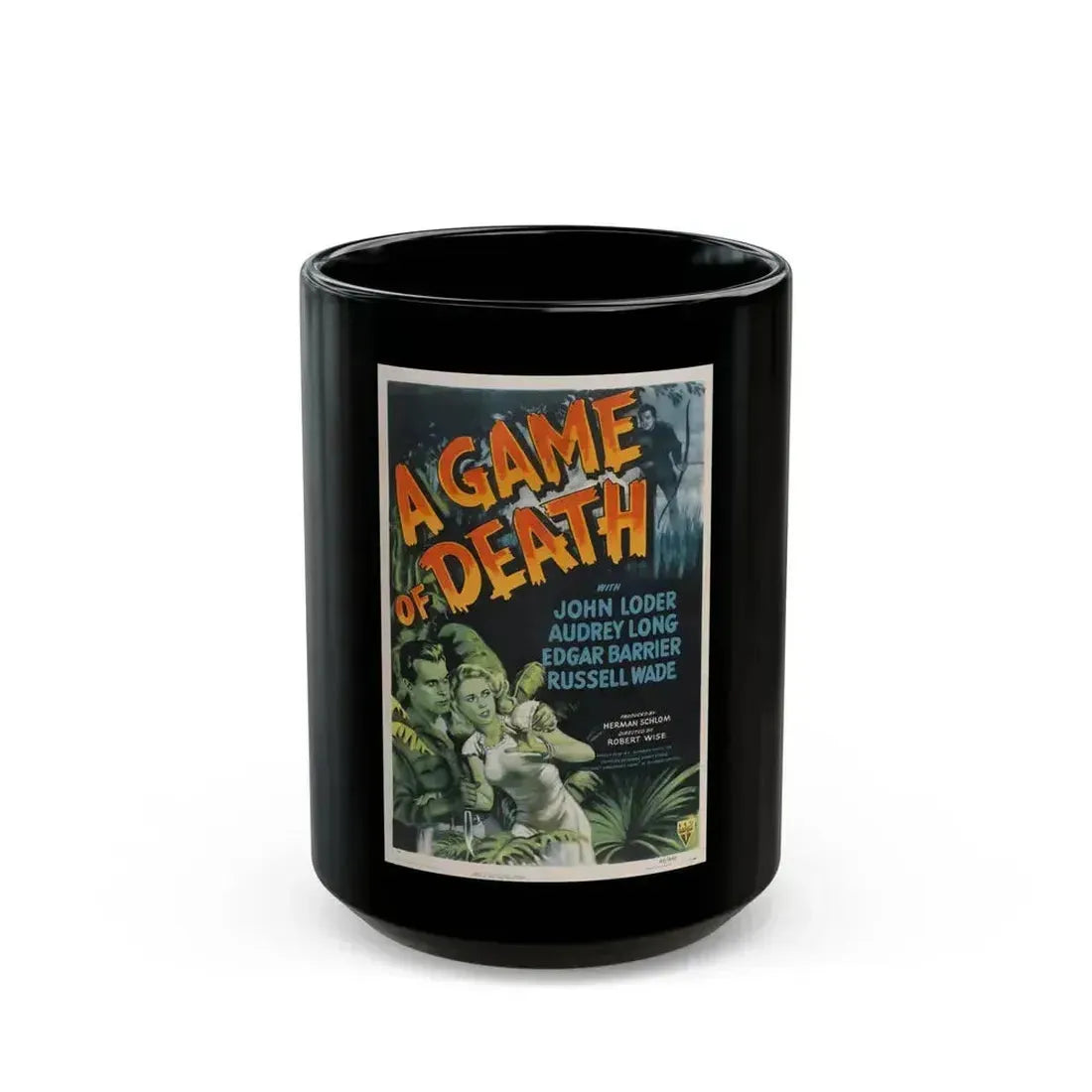 A GAME OF DEATH 1945 Movie Poster - Black Coffee Mug 15oz - Go Mug Yourself