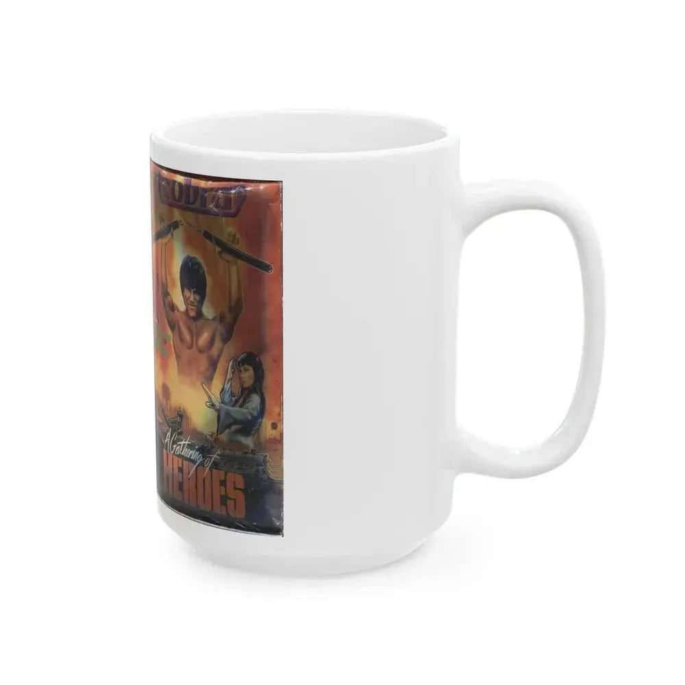 A GATHERING OF HEROES (VHS COVER) - White Coffee Mug - Go Mug Yourself