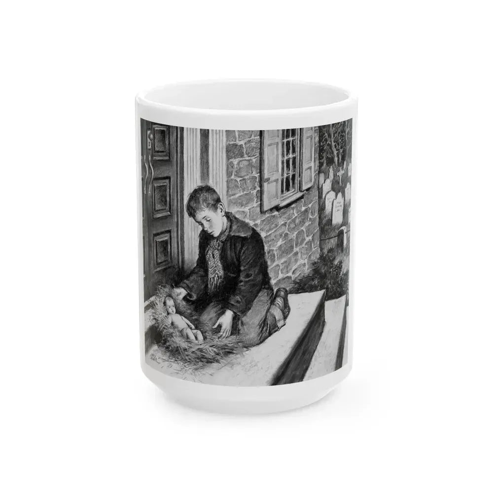 A Gift for Mark, magazine story illustration - White Coffee Mug 15oz - Go Mug Yourself