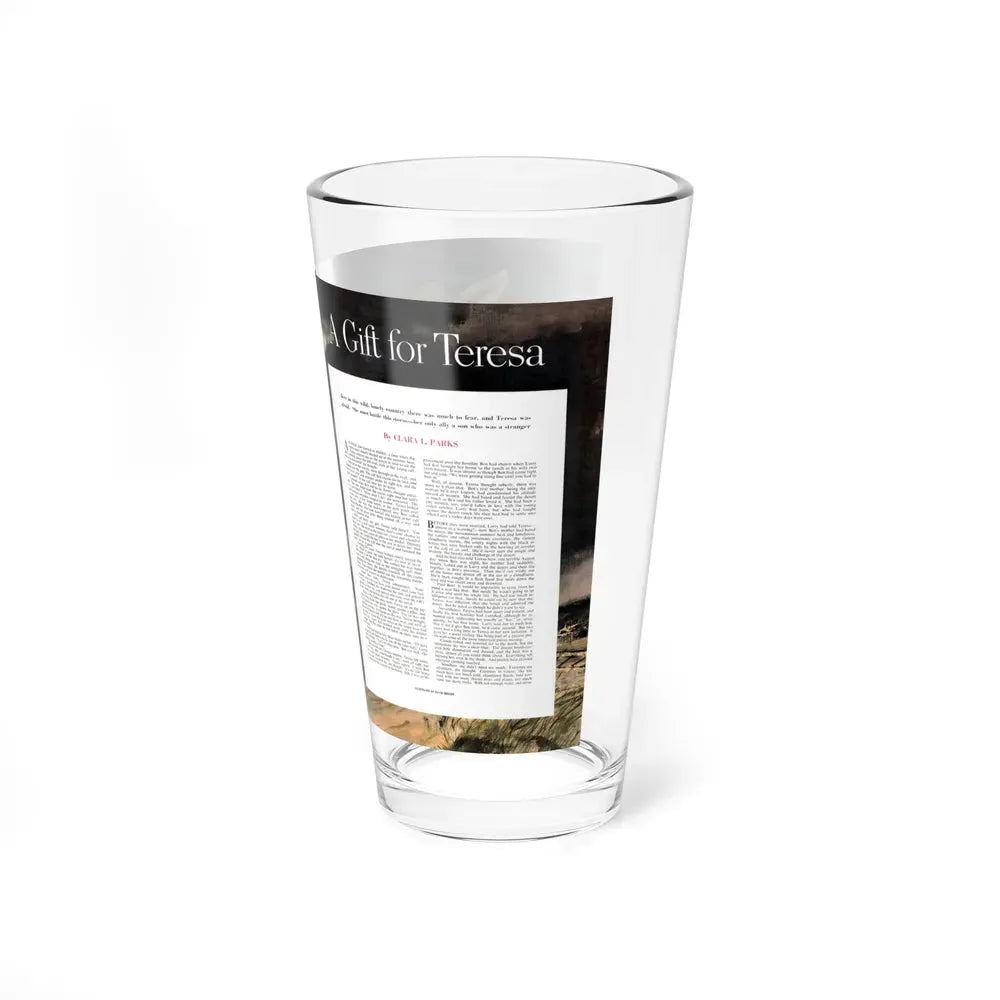 A Gift for Teresa, Collier's, September 13, 1952 (Magazine Illustration) Pint Glass 16oz - Go Mug Yourself
