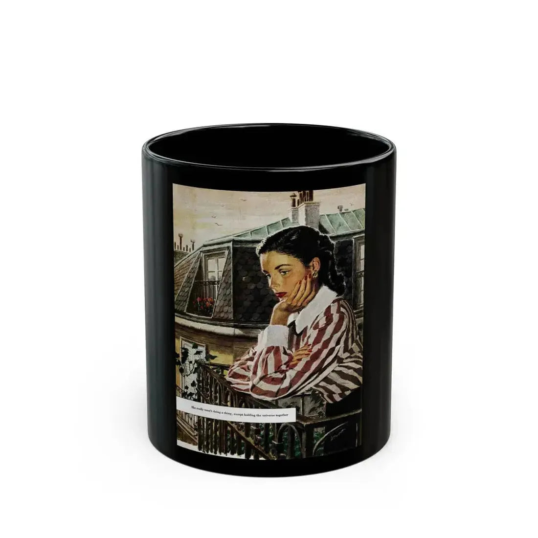 A Girl I Knew, Good Housekeeping, February 1948 - Black Coffee Mug 11oz - Go Mug Yourself