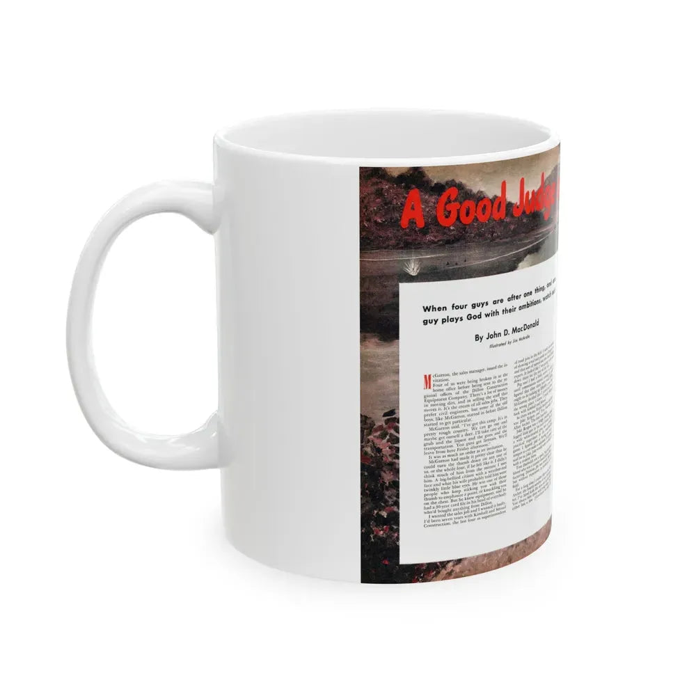 A Good Judge of Men, Cavalier, March 1953 - White Coffee Mug - Go Mug Yourself